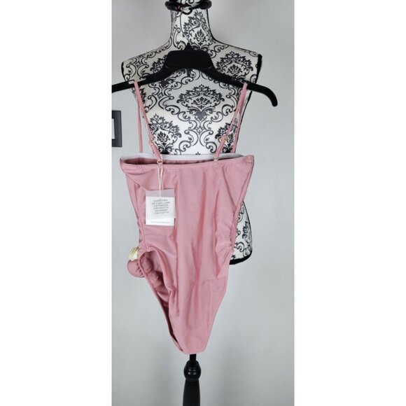 SAME LOS ANGELES One Piece Swimsuit Size Medium Color Pink Rossete - Picture 4 of 8